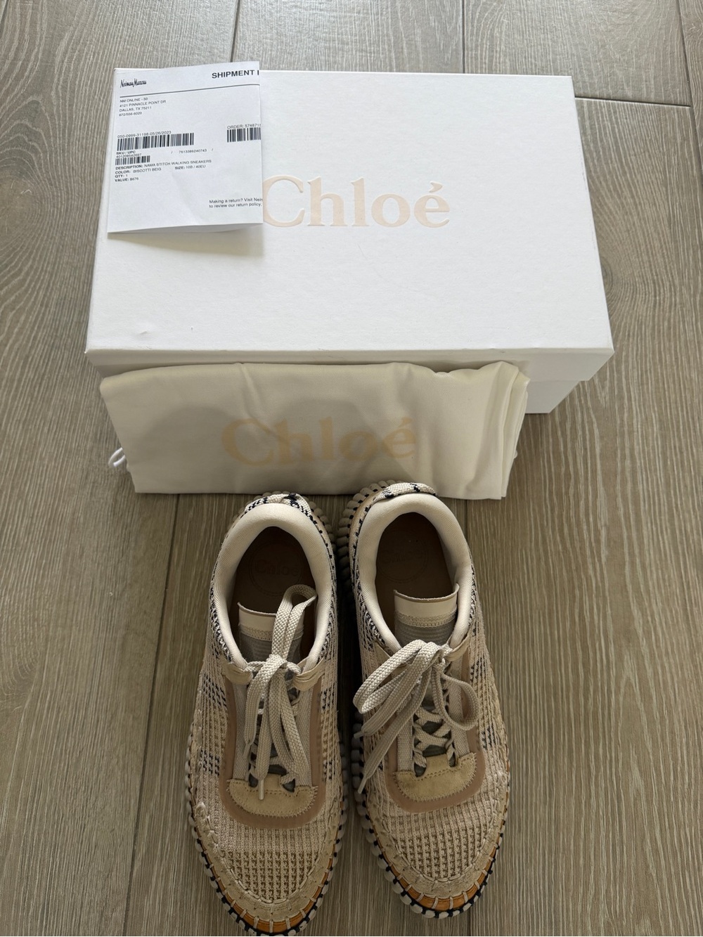 Chloe Nama Biscotti Beige 40 Sneakers